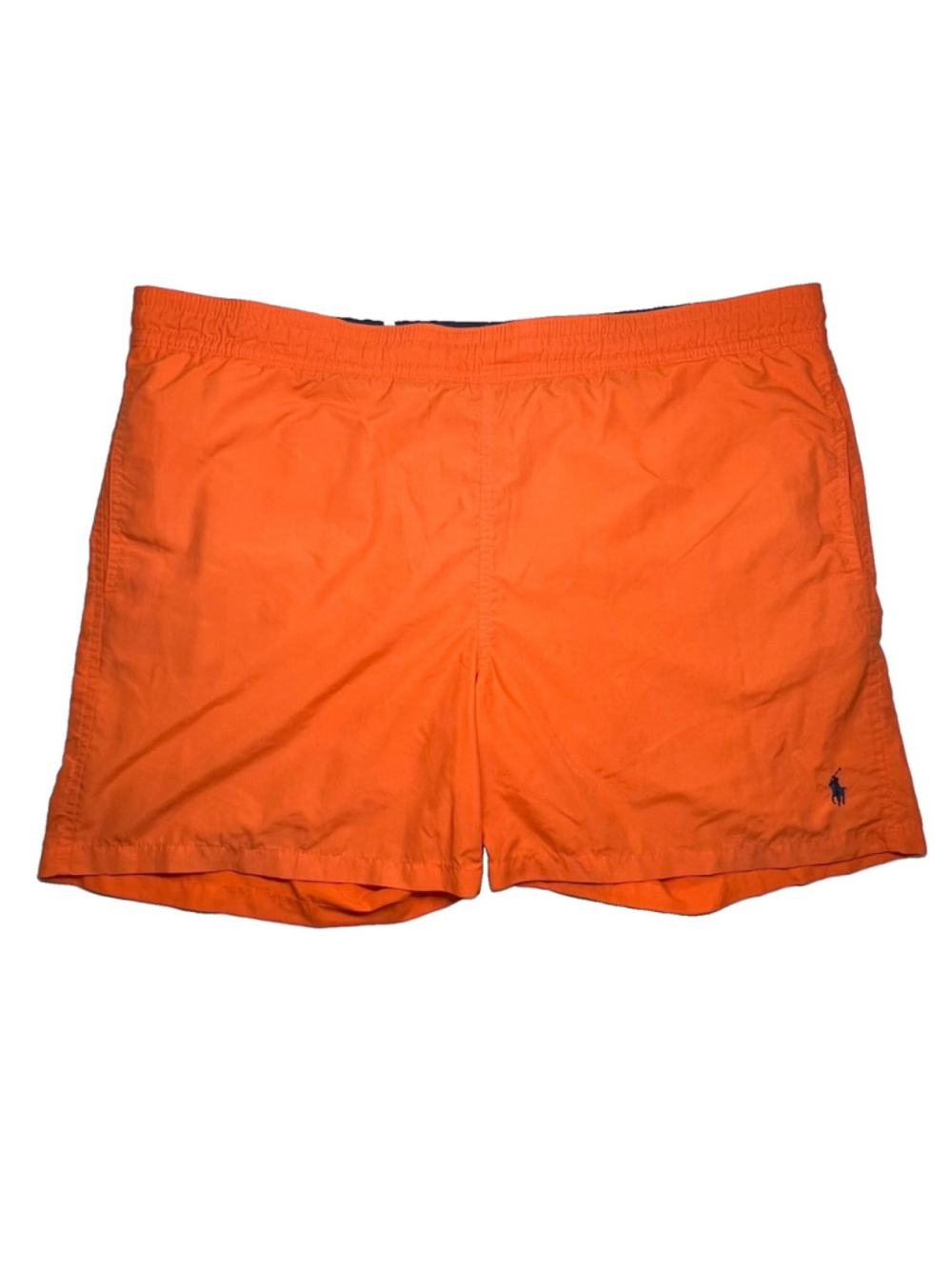 Polo Ralph Lauren Swim Trunks Men’s XL Orange With Blue Pony 5 1/2” Inseam Lined
